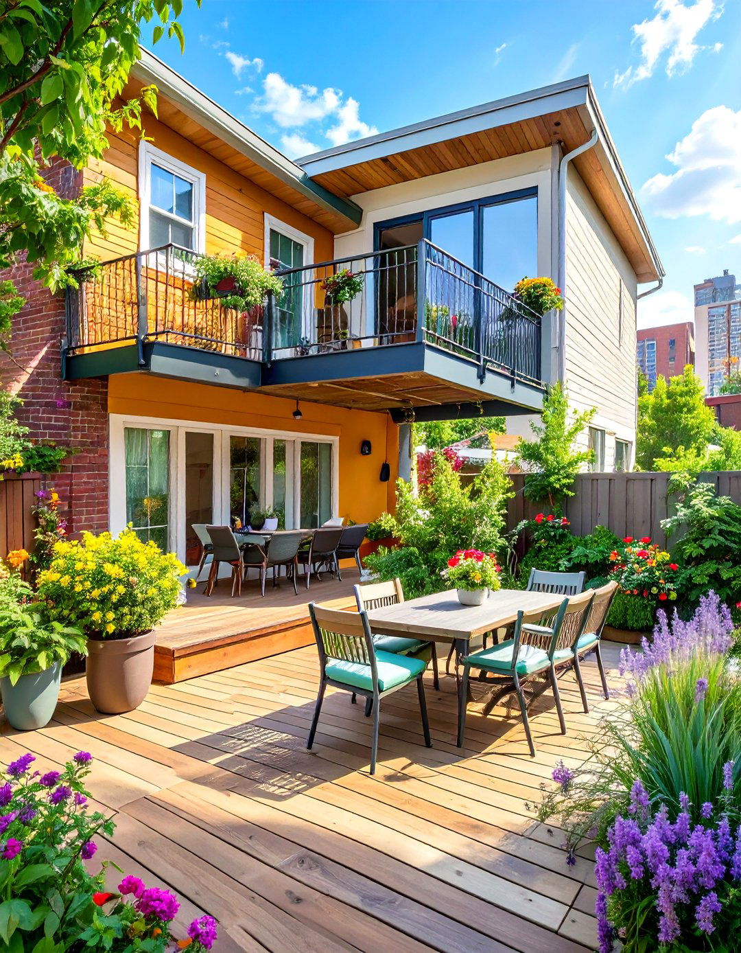 The Compact Urban Deck Solution - 30 backyard 2 level deck designs