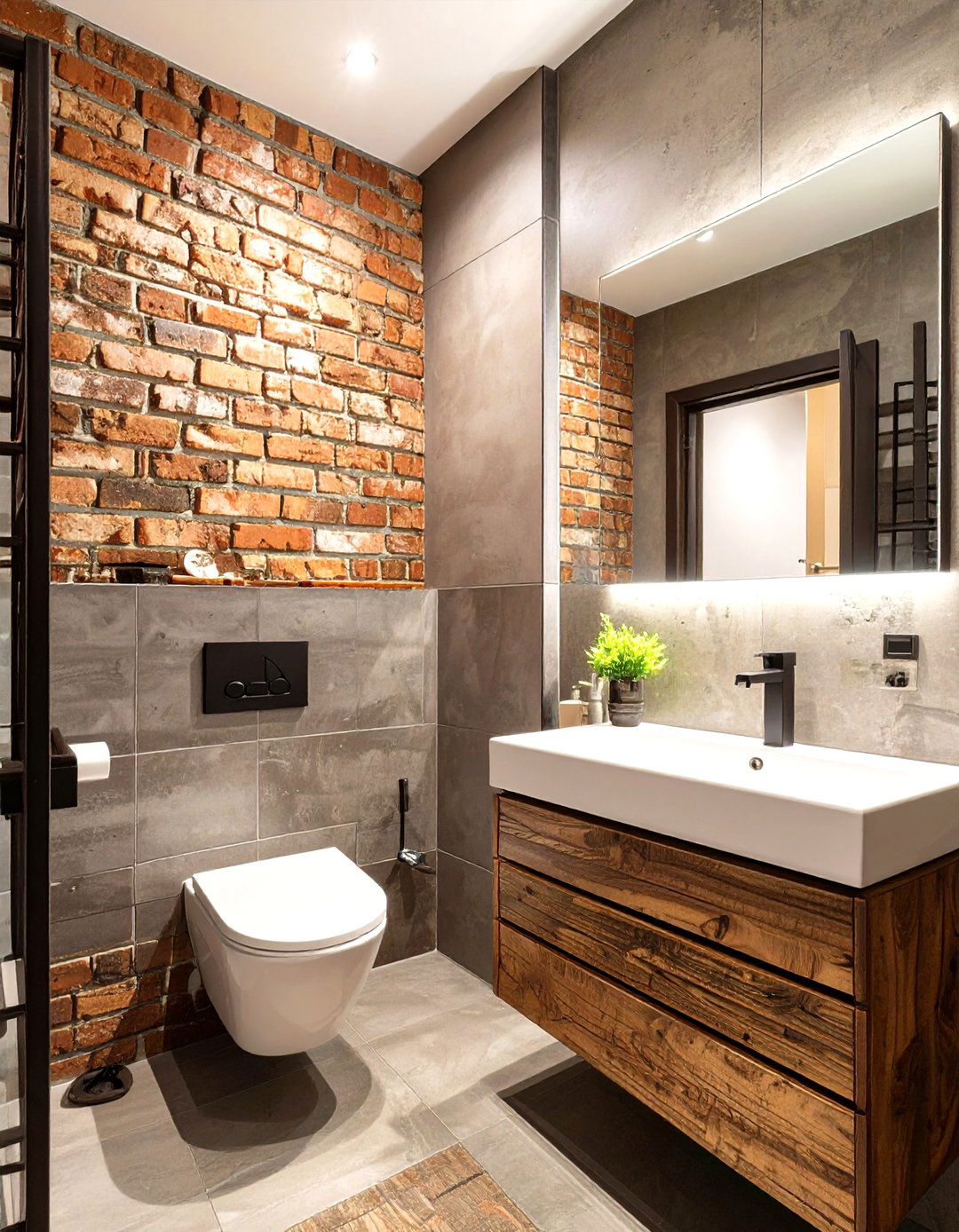 The Compact Urban Industrial Bathroom - 30 industrial bathroom ideas