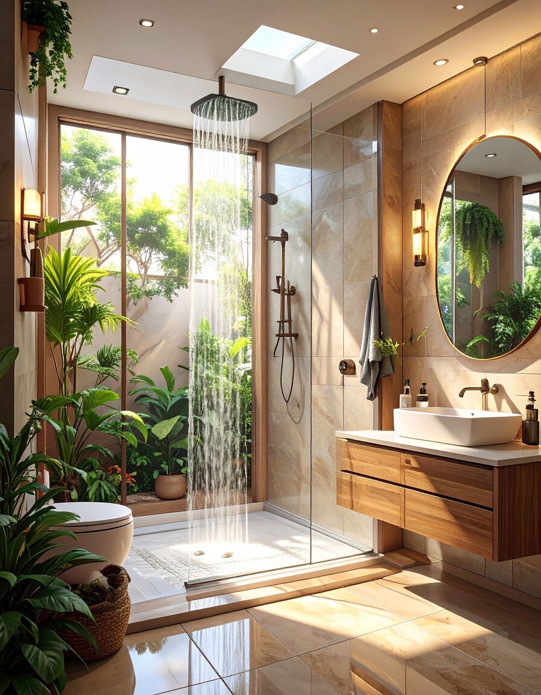 The Compact Walk Through Shower - 30 modern small bathroom walk in shower ideas