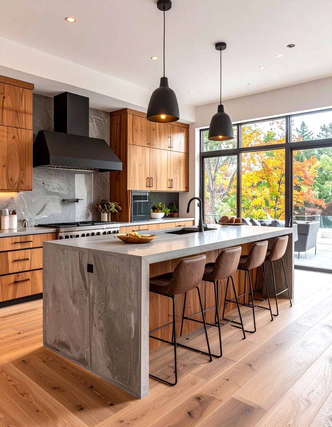 The Concrete Accents Kitchen - 30 kitchen modern designs
