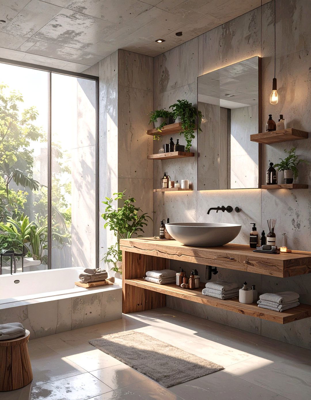 The Concrete Bathroom Aesthetic - 30 bathroom ideas photo gallery