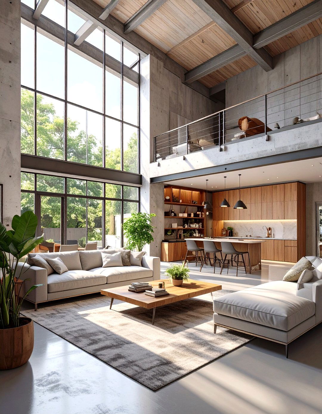 The Concrete Block Industrial Home - 30 low budget modern 3 bedroom house design ideas