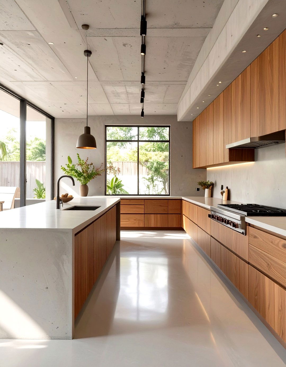 The Concrete Industrial Kitchen - 30 free kitchen design ideas