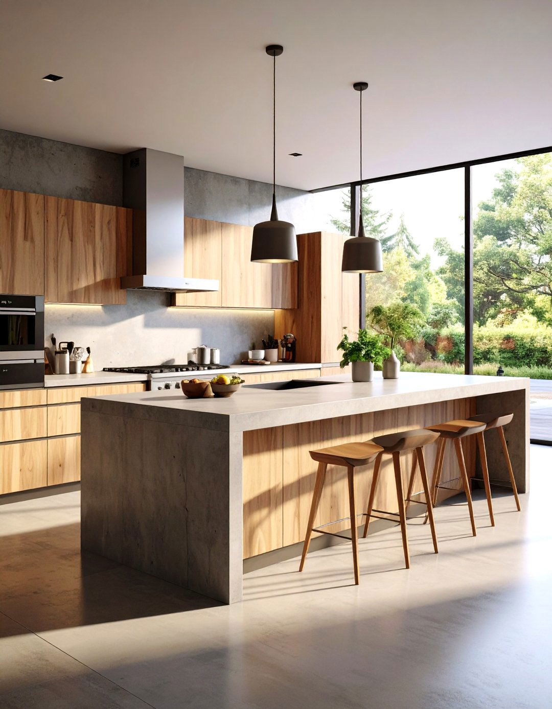 The Concrete Modern Kitchen - 30 elegant luxury modern kitchen designs