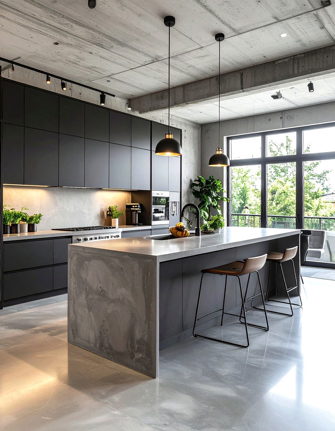 The Concrete and Steel Kitchen - 30 kitchen decor ideas