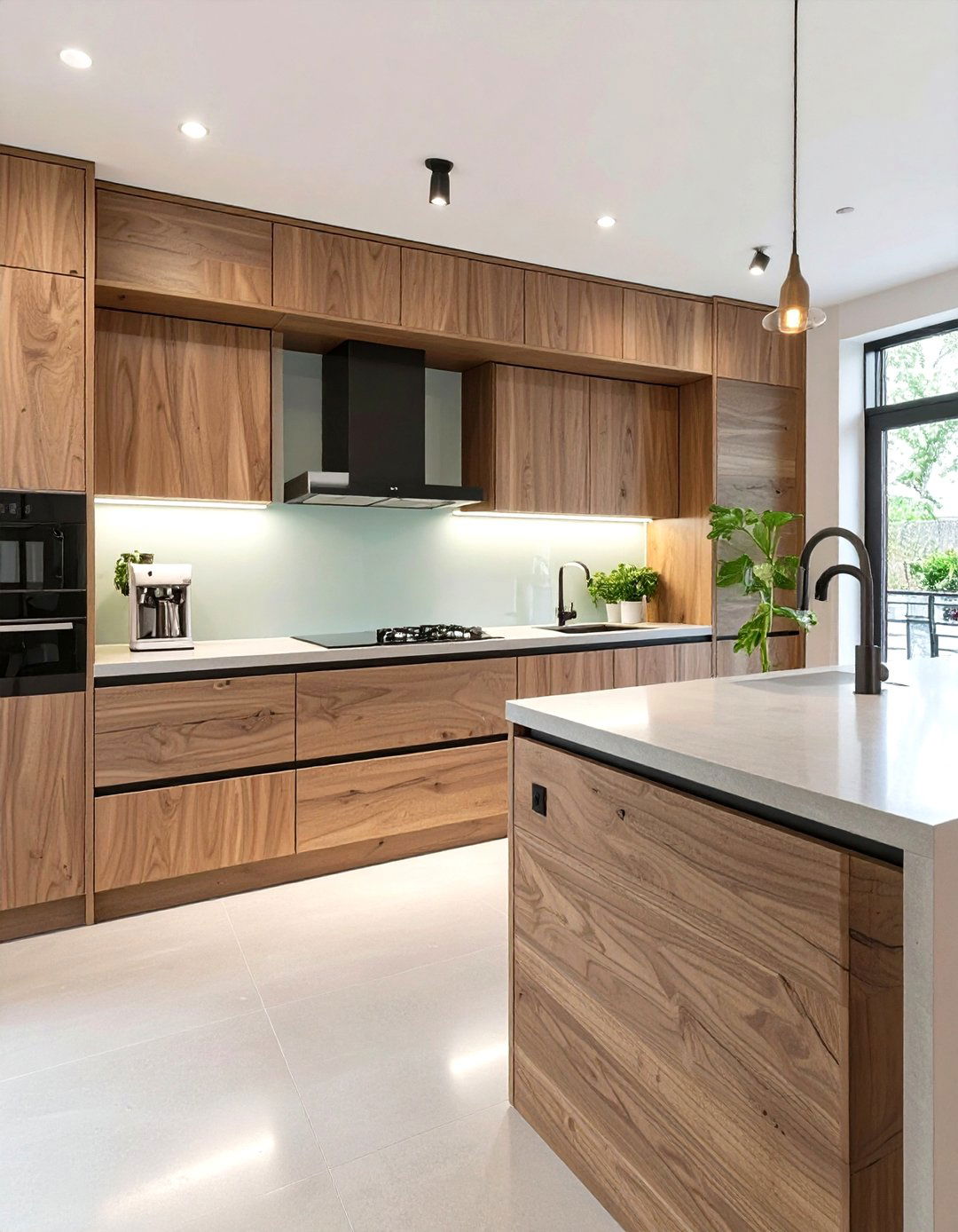 The Concrete and Wood Contemporary Kitchenette - 30 basement kitchenette ideas