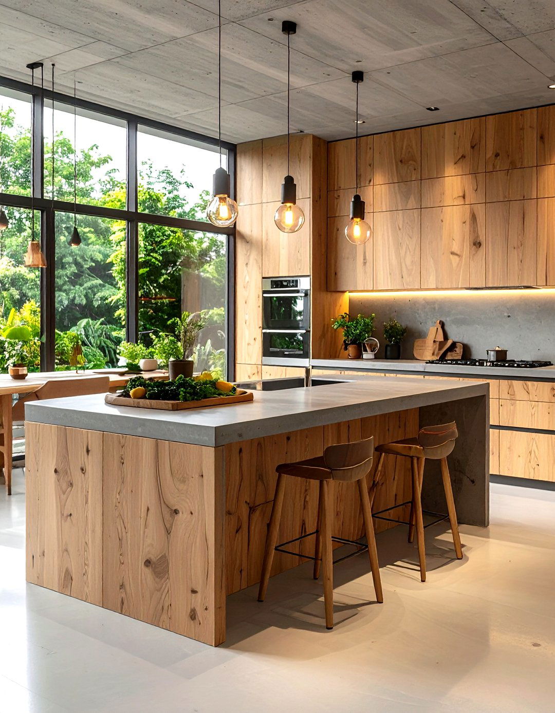 The Concrete and Wood Kitchen - 30 kitchen inspiration
