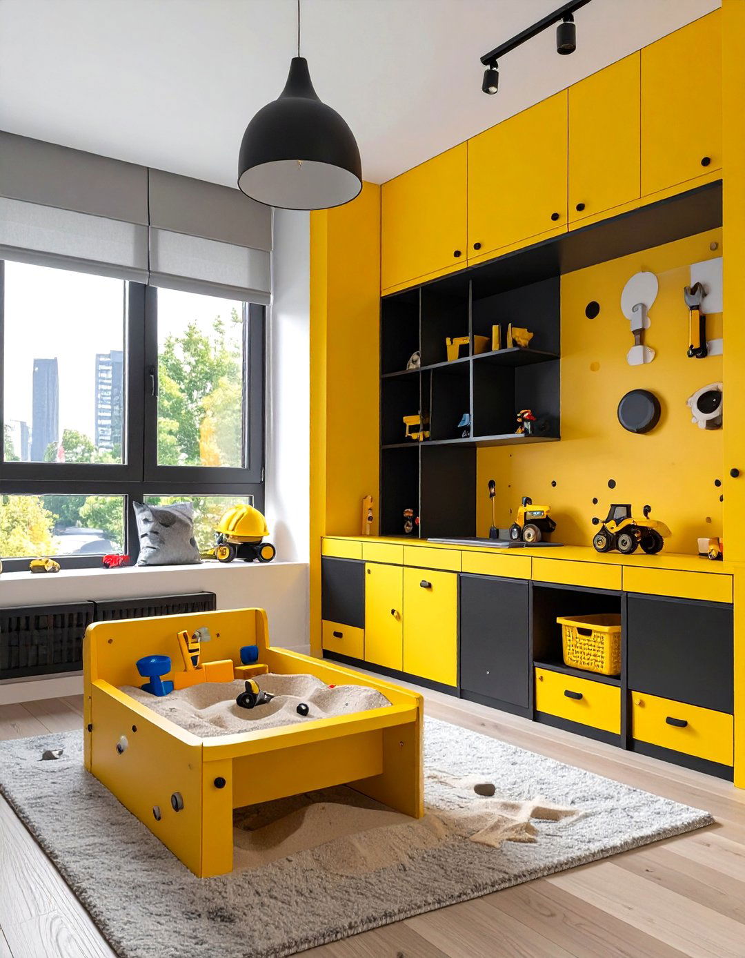 The Construction Zone Game Room - 30 kids game room ideas
