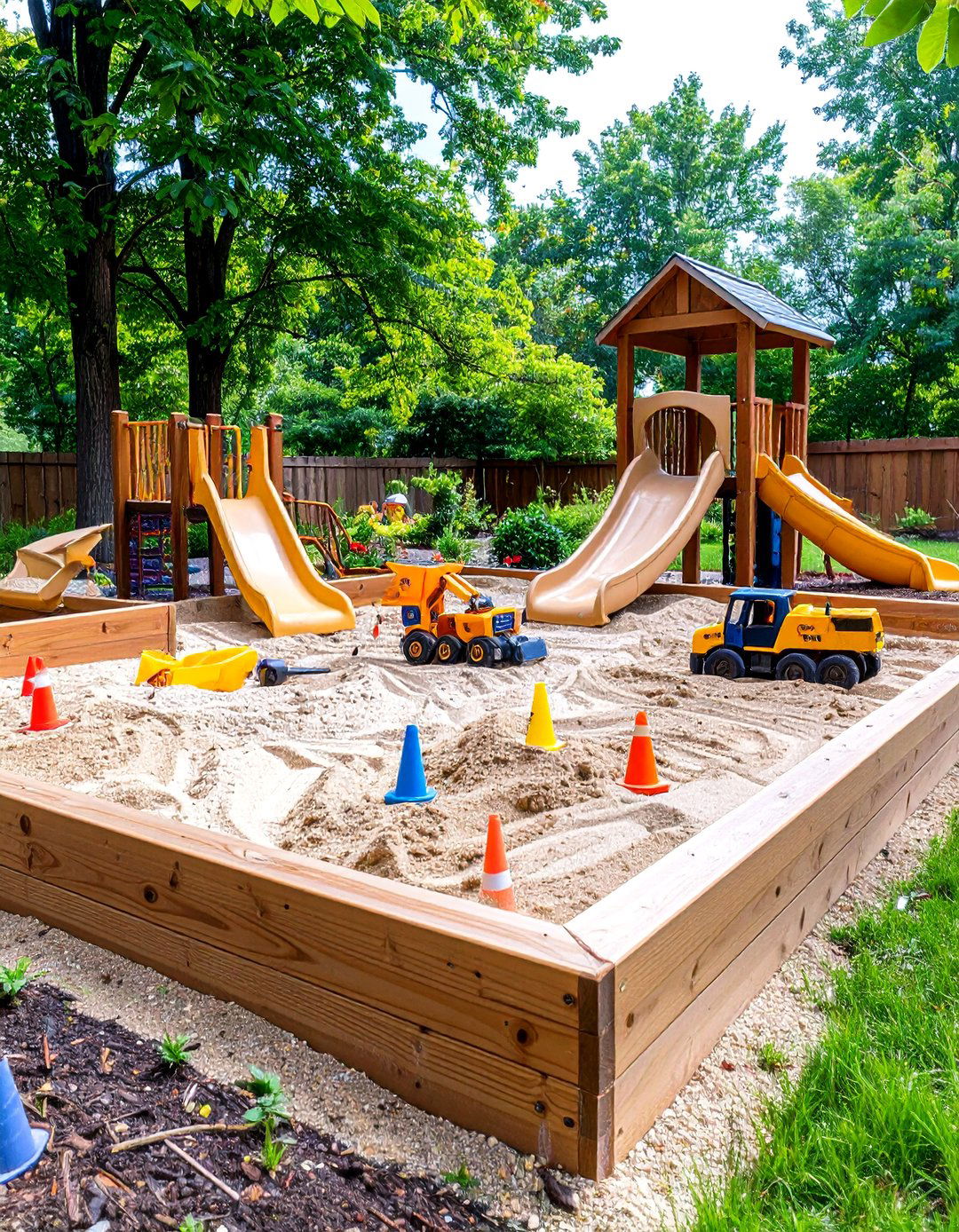 The Construction Zone Sandbox - 30 backyard ideas for kids