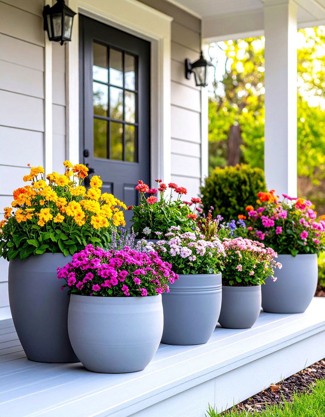 The Container Garden Ensemble - 30 front yard garden ideas