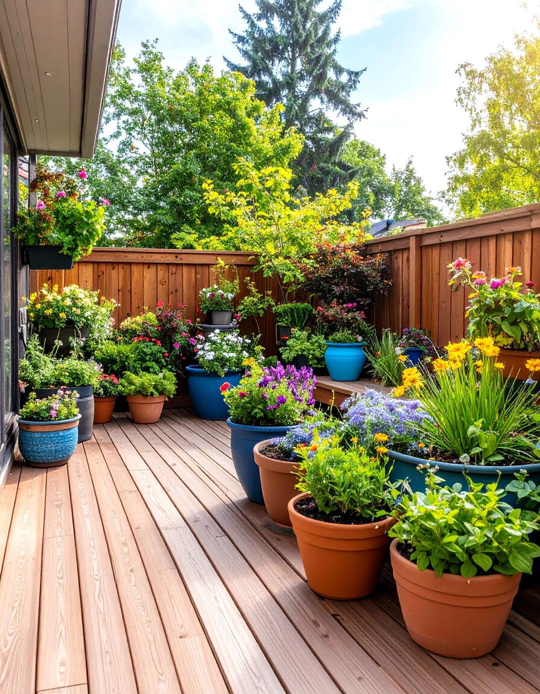 The Container Garden Patio - 30 backyard layout ideas