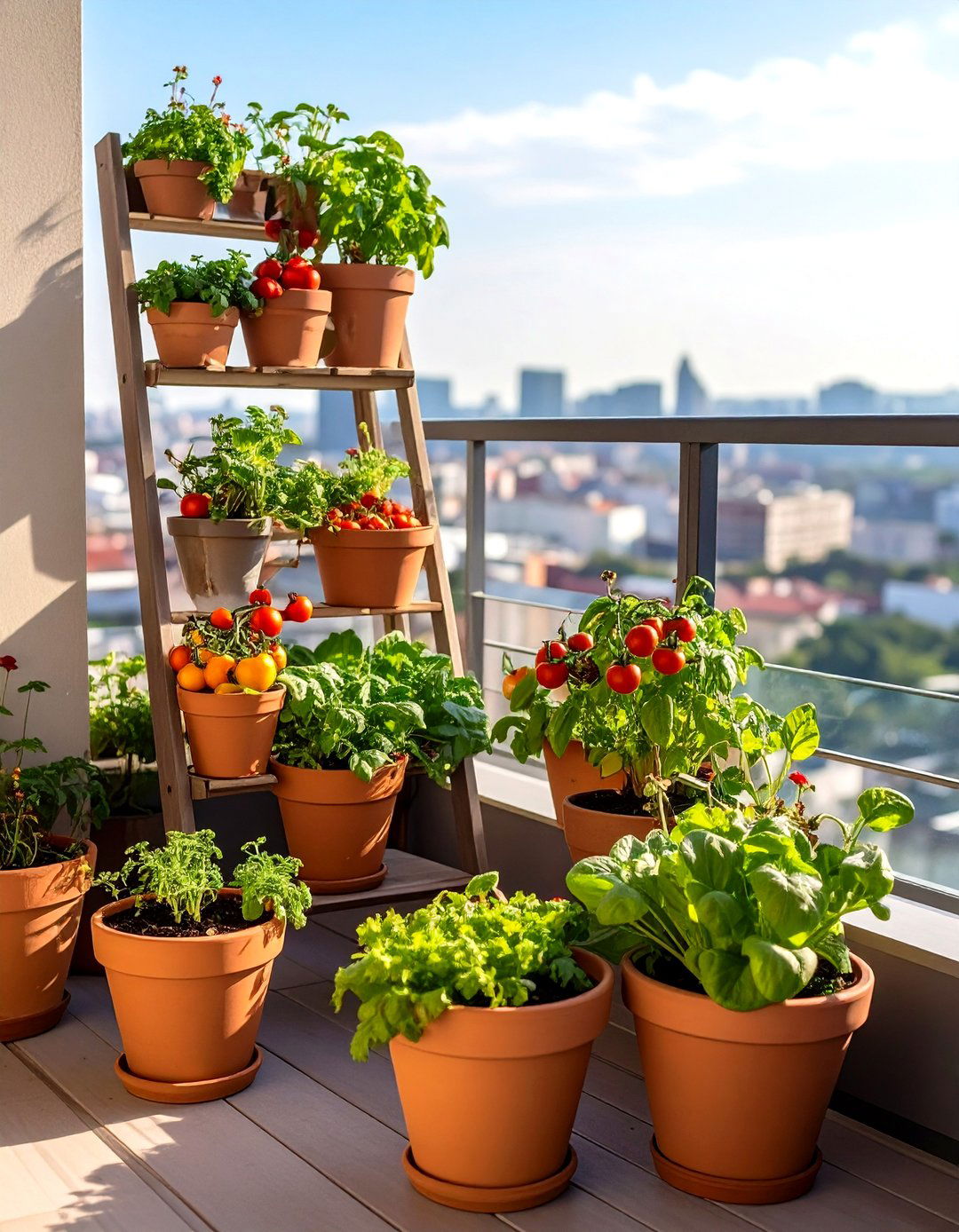 The Container Garden on a Balcony - 30 creative vegetable garden design ideas