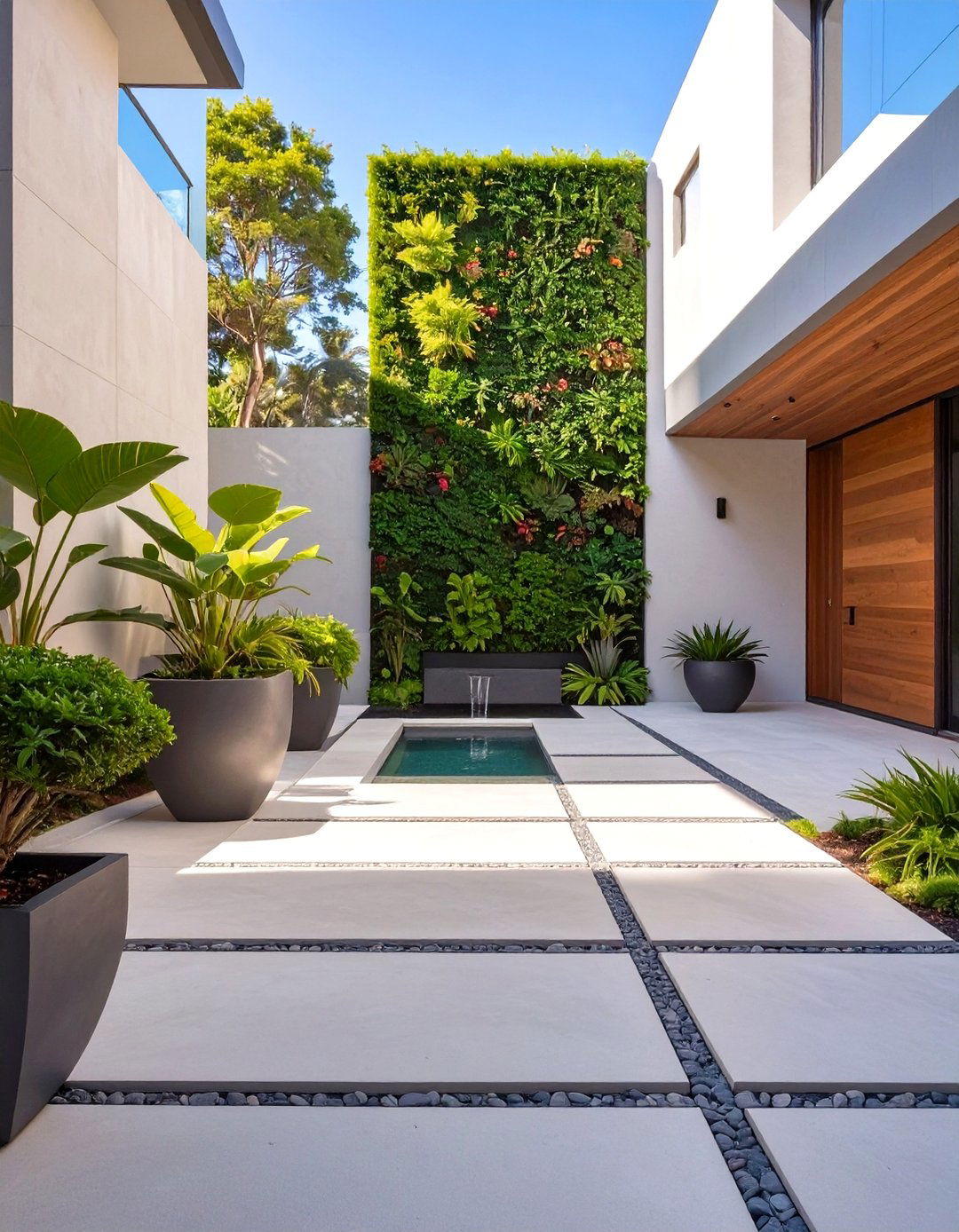 The Contemporary Courtyard Entrance - 30 front of house landscaping ideas