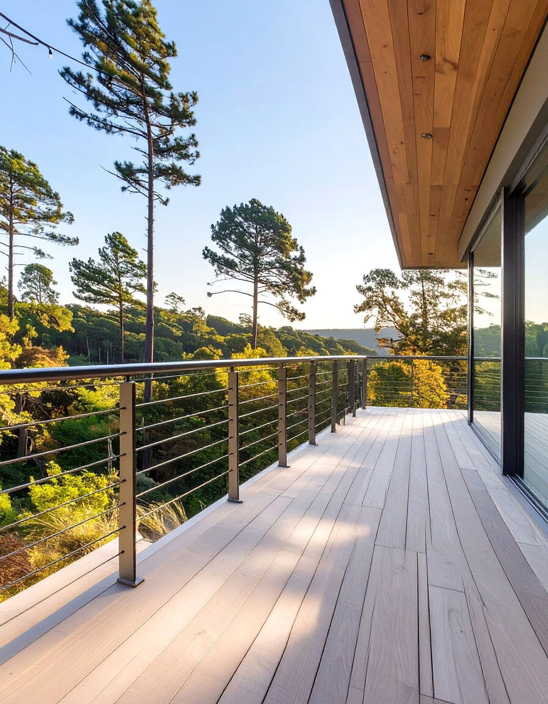 The Contemporary Deck with Cable Railing - 30 deck design tool ideas