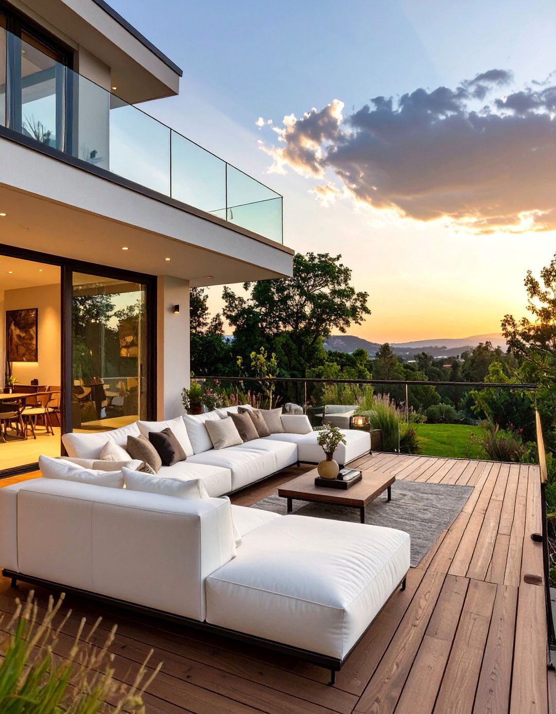 The Contemporary Glass Railing Deck - 30 back deck ideas