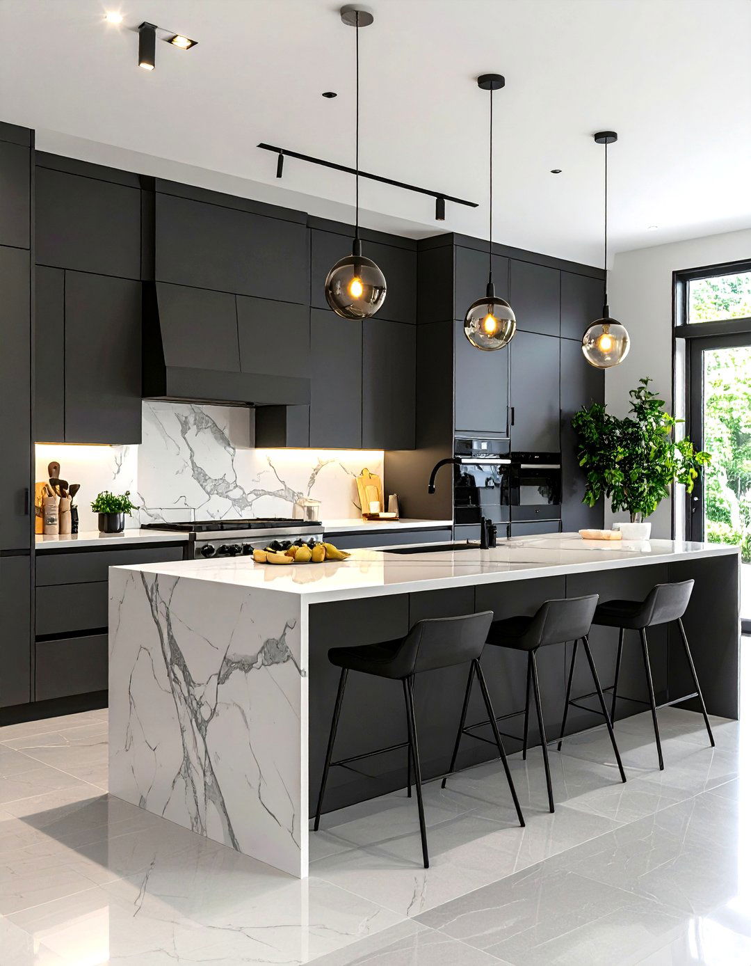 The Contemporary Kitchen with Matte Grey Finishes - 30 grey and white kitchen ideas
