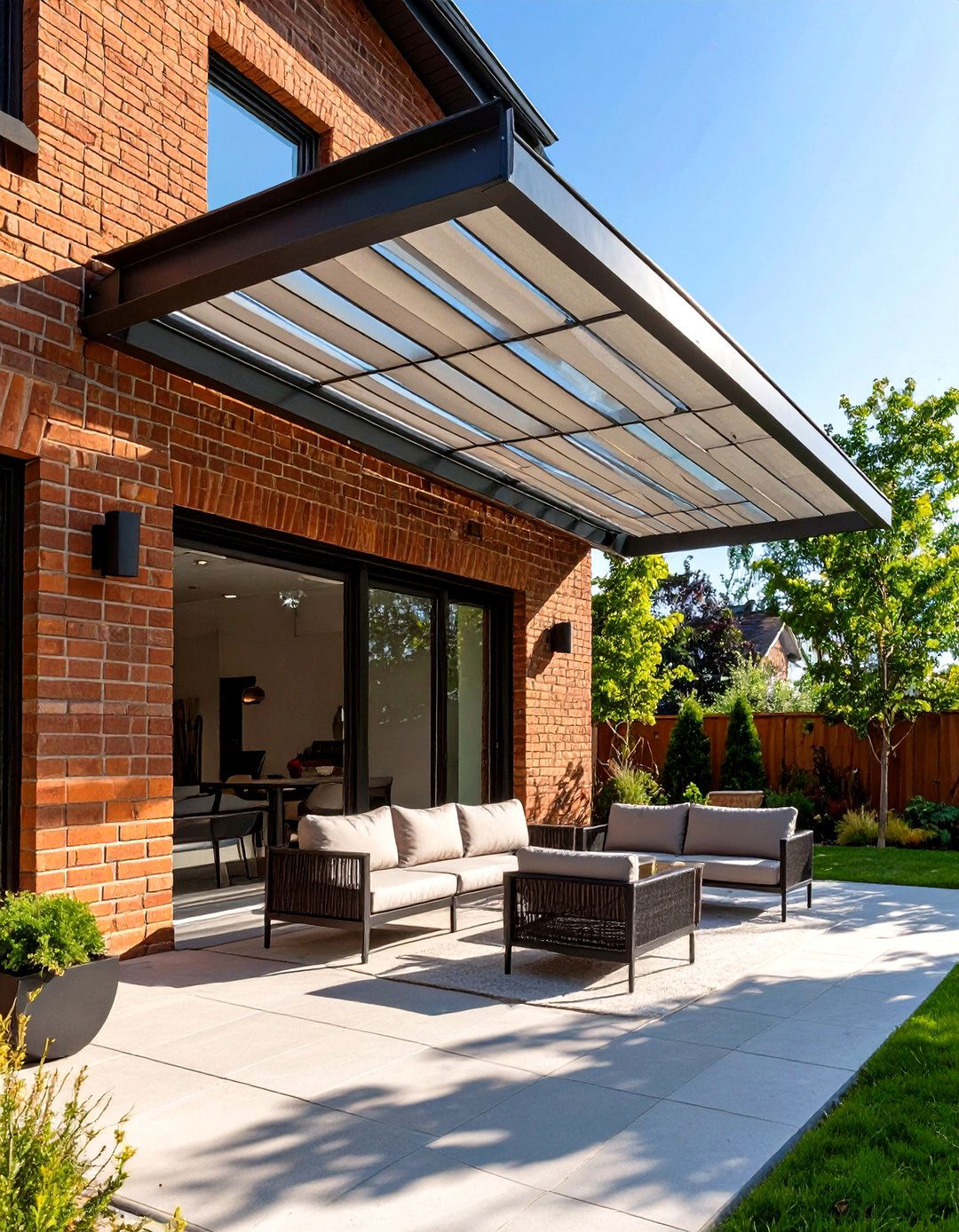 The Contemporary Metal Awning - 30 covered patio extension ideas