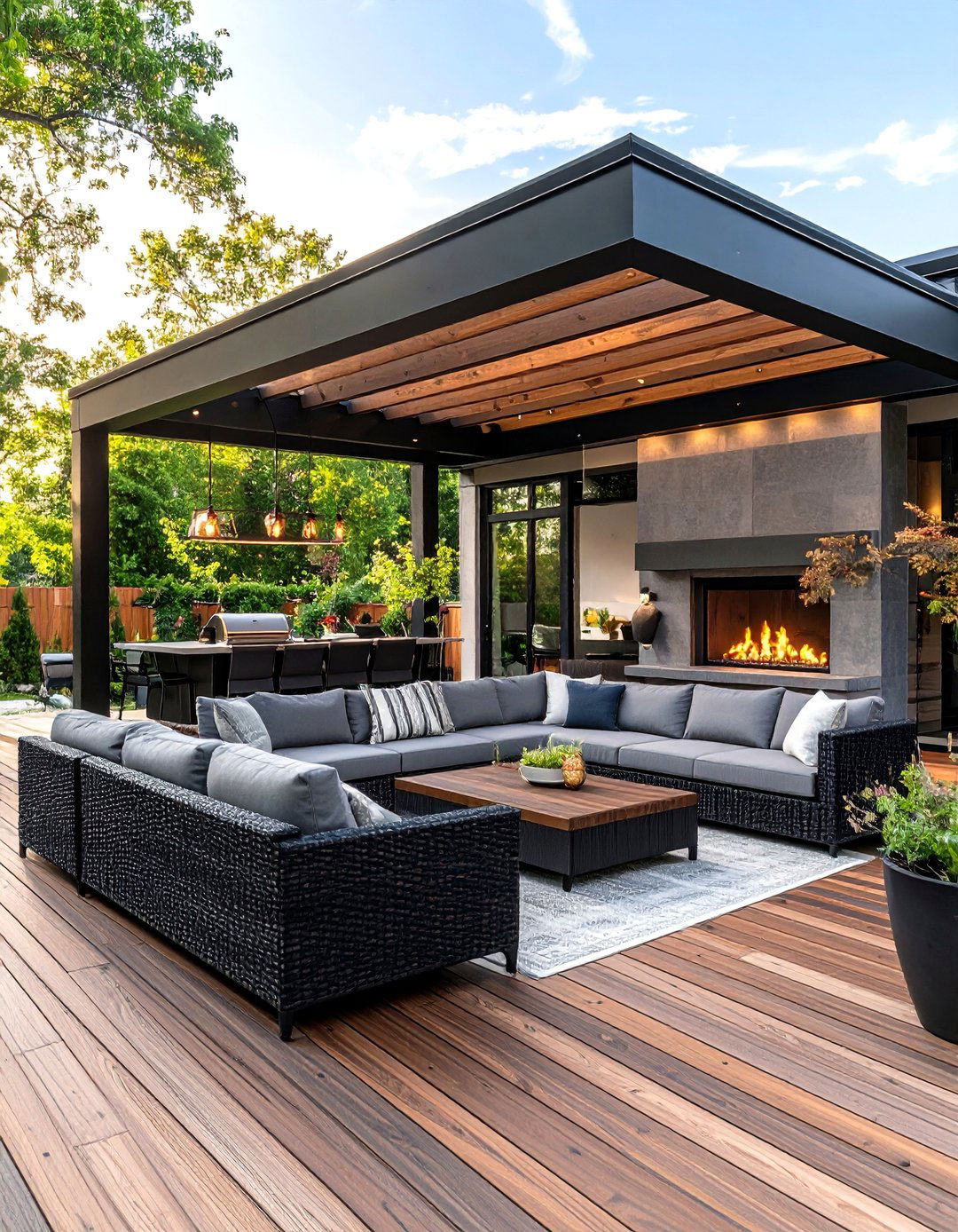 The Contemporary Outdoor Living Room - 30 landscape design plans ideas