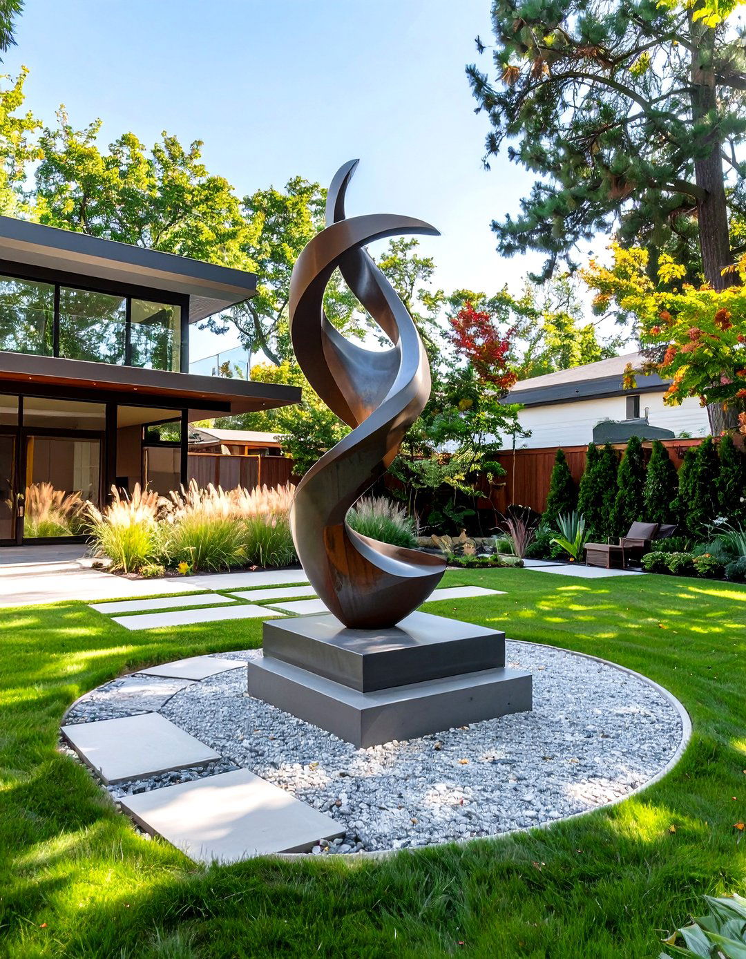 The Contemporary Sculpture Garden Backyard - 30 backyard renovation ideas