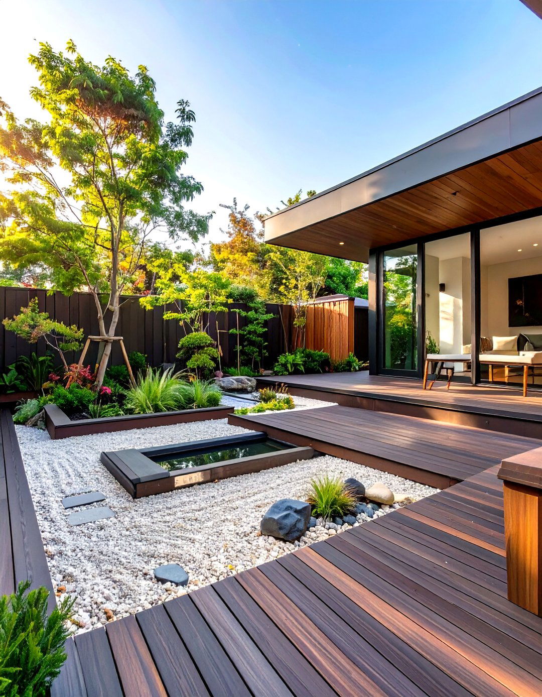 The Contemporary Zen Garden Deck - 30 free deck design software ideas