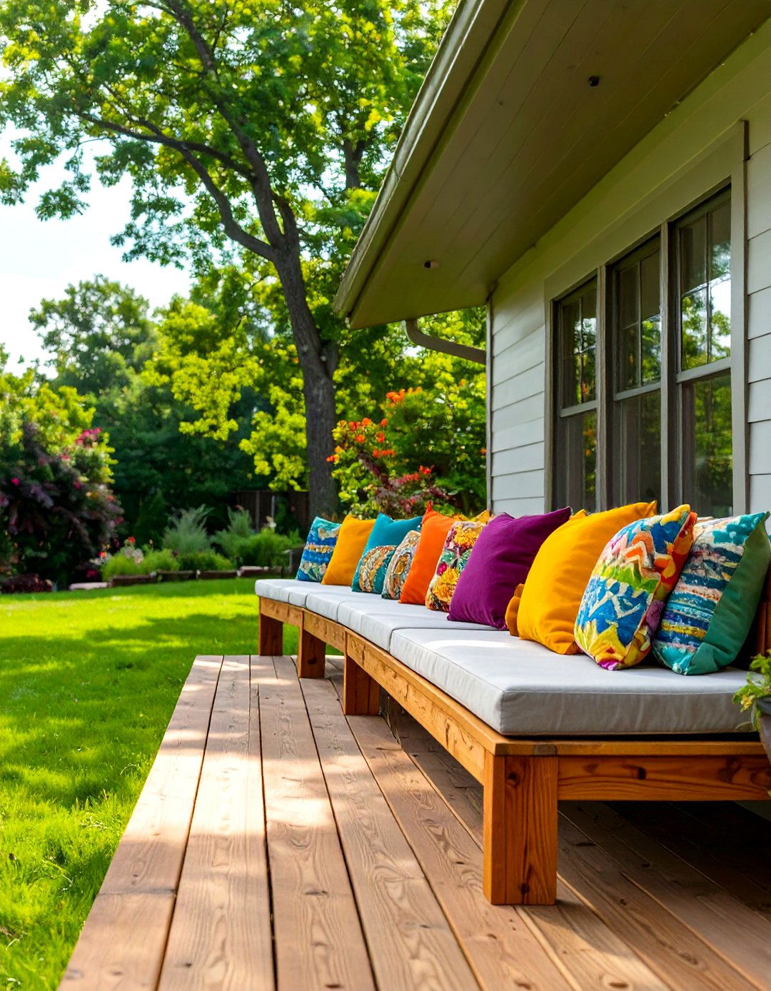 The Continuous Perimeter Deck Bench - 30 deck bench ideas