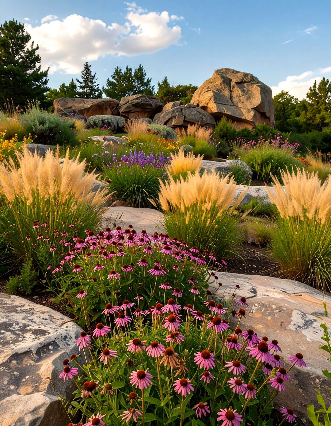 The Contrasting Textures Rock Garden - 30 ai rock garden design ideas