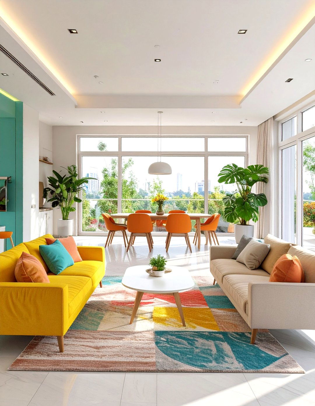 The Conversational Layout - 30 lounge dining room ideas