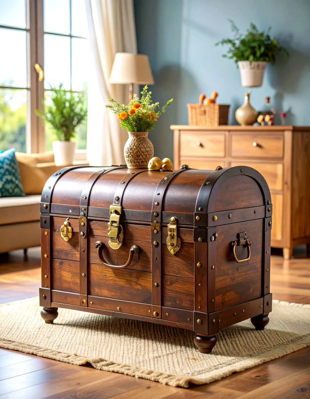 The Converted Antique Trunk - 30 living room toy storage ideas