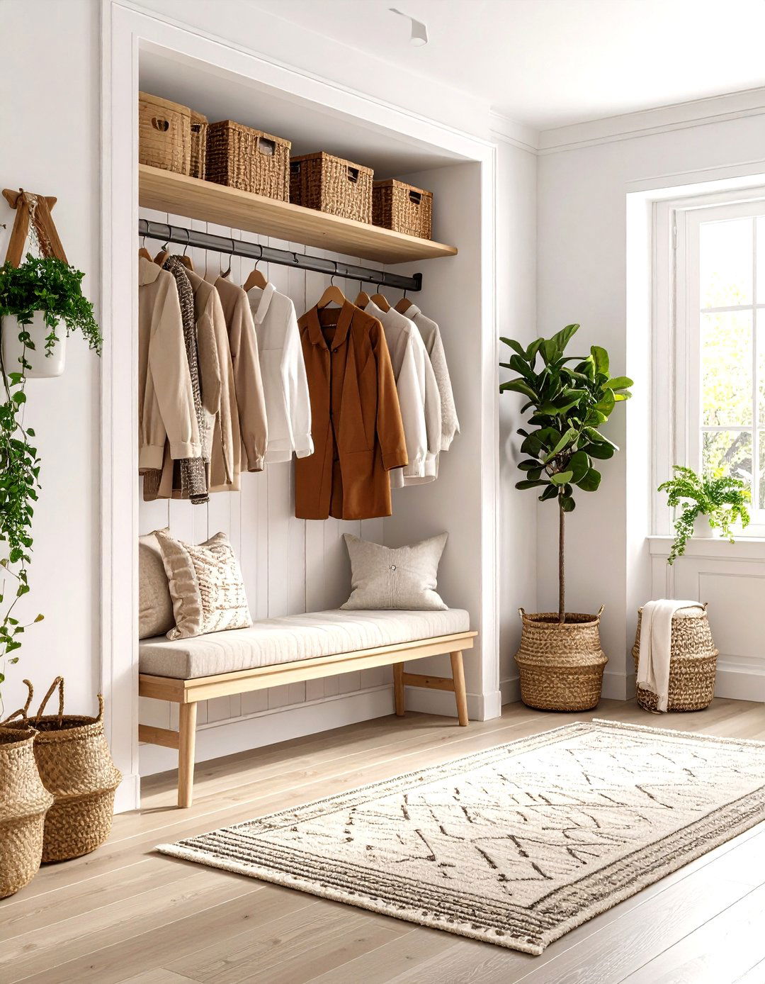 The Converted Nook Entryway Closet - 30 entryway closet ideas