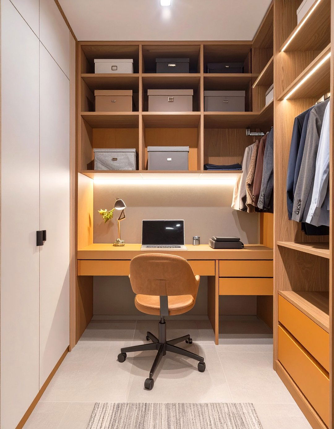 The Convertible Office and Closet Space - 30 closet layout ideas