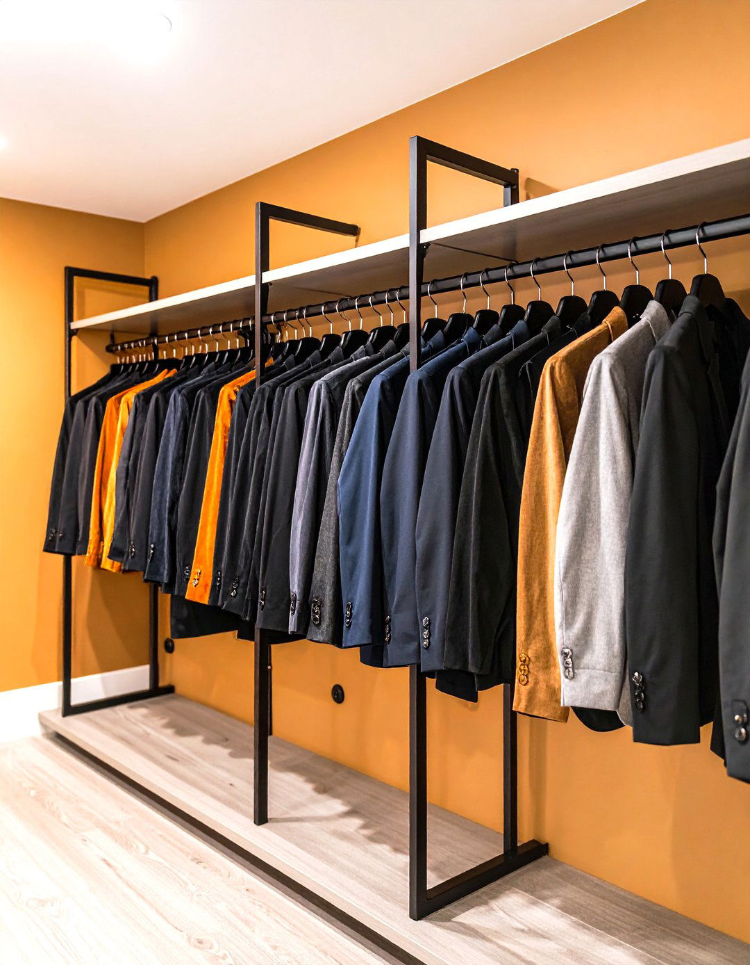 The Coordinated Closet Hangers - 30 dorm storage ideas