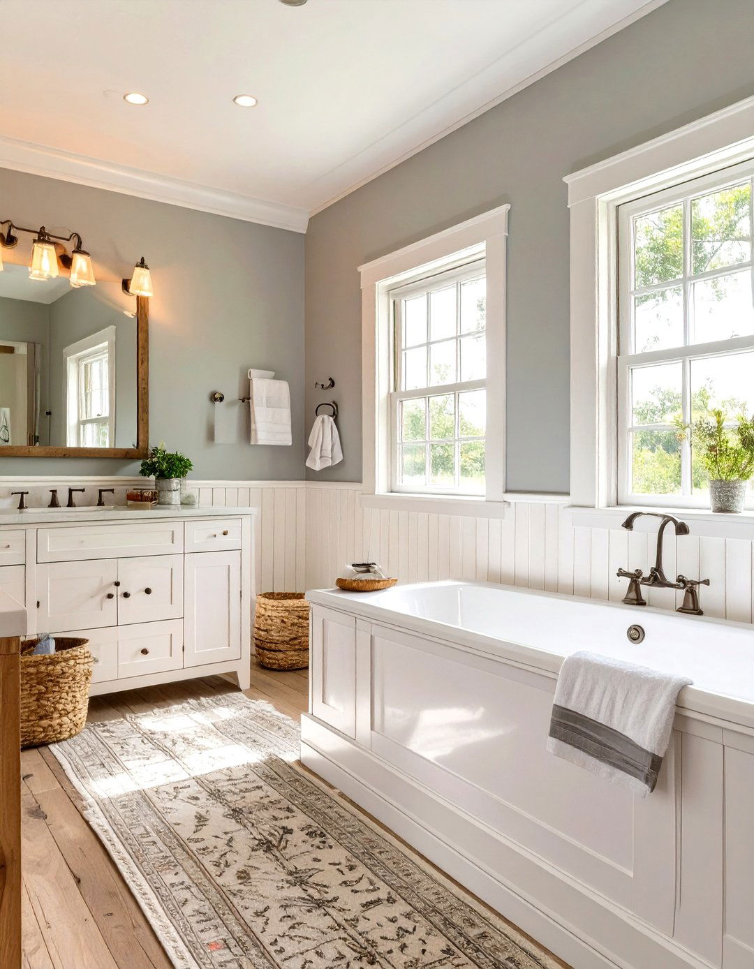 The Copper Sink and Fixtures Bathroom - 30 farmhouse rustic bathroom ideas