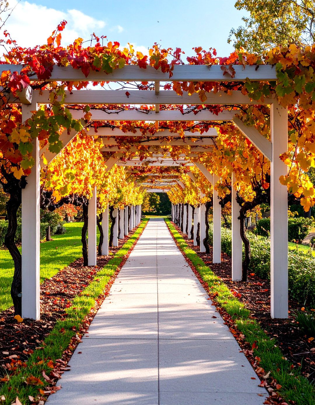 The Cordon Trellis for Linear Planting - 30 easy backyard grape vine trellis designs