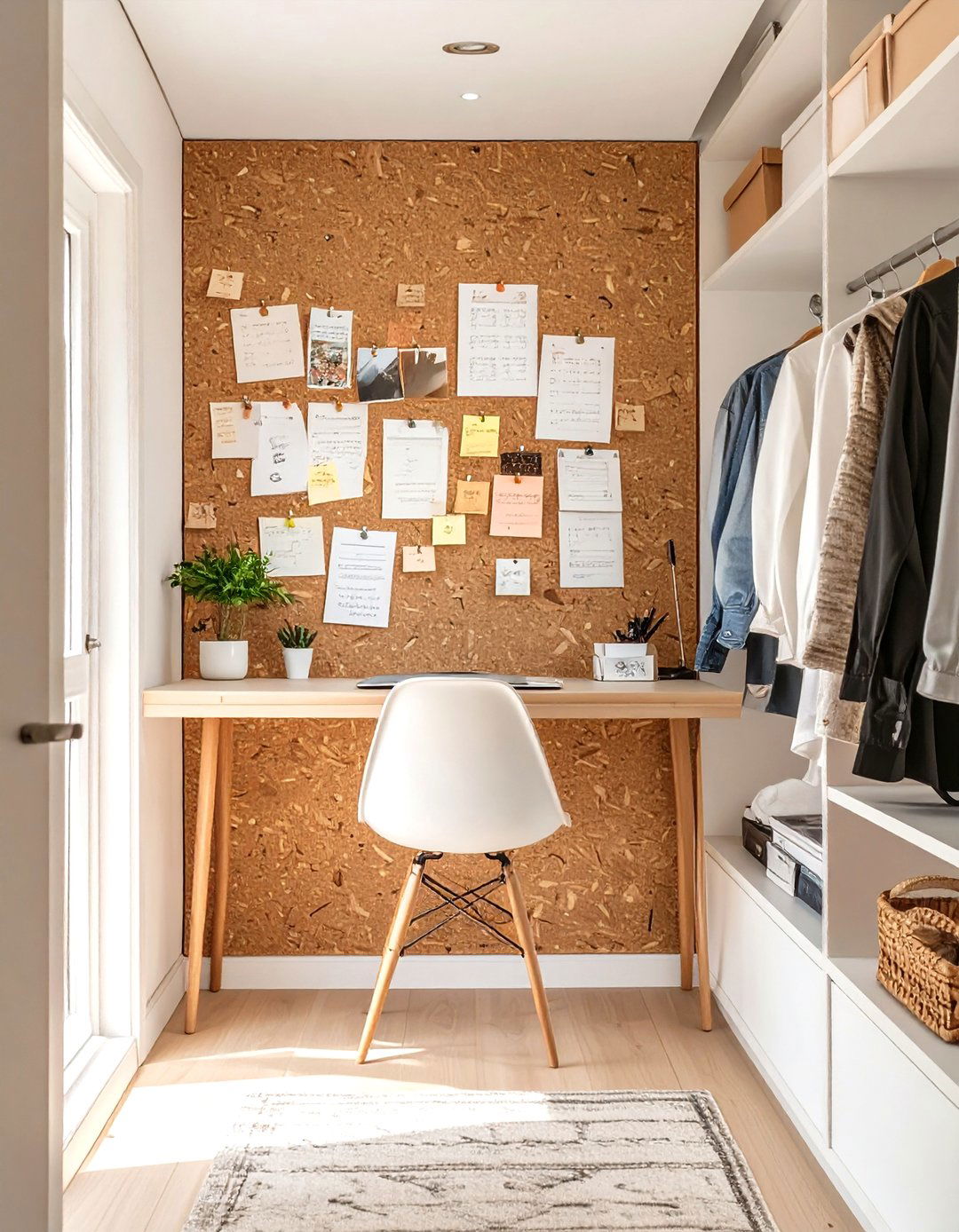 The Corkboard Wall Planner - 30 closet office ideas