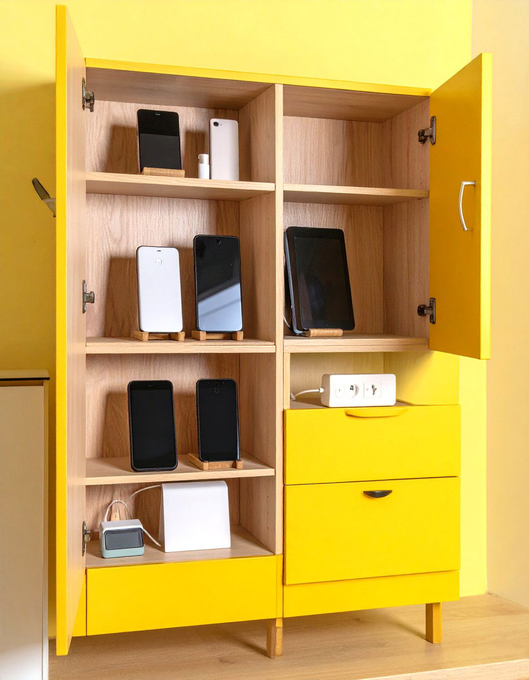 The Corner Cabinet Charging Station - 30 kitchen corner cabinet ideas