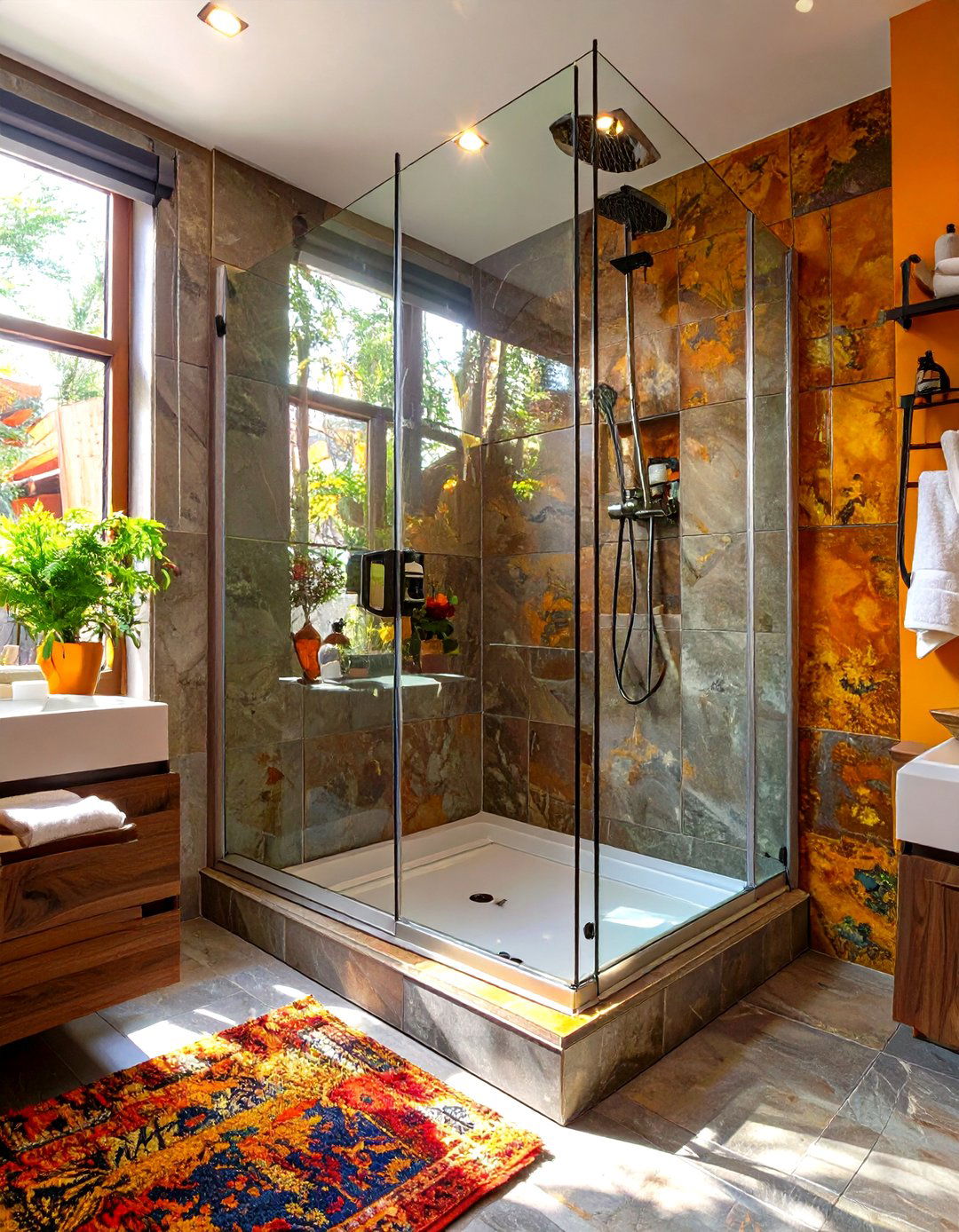 The Corner Curbless Shower Design - 30 curbless shower ideas