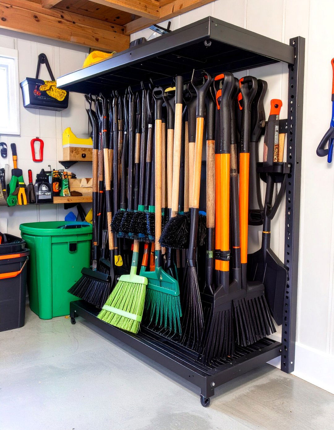 The Corner Garden Tool Storage Rack - 30 garden tool storage ideas