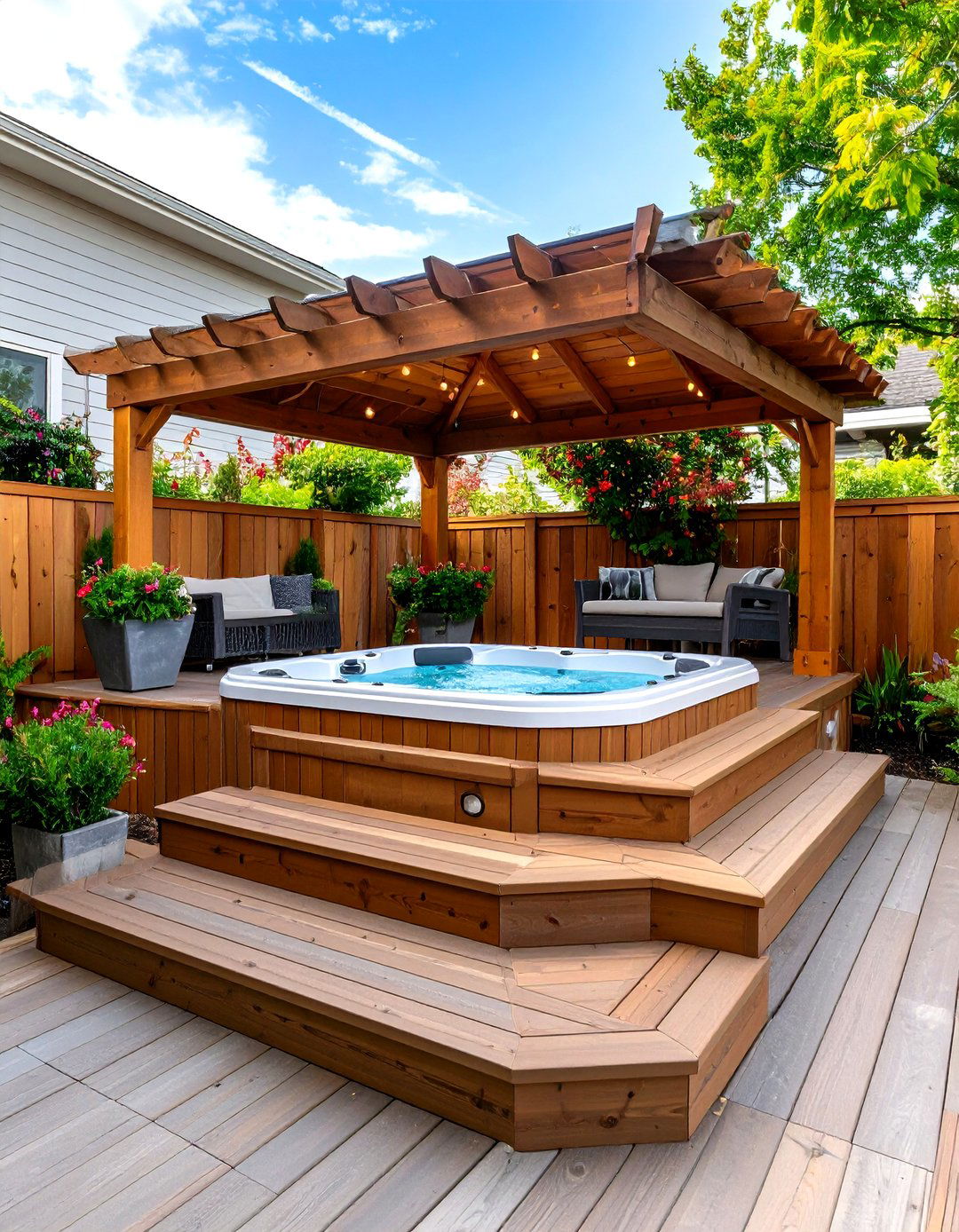 The Corner Hot Tub Deck Solution - 30 hot tub deck ideas