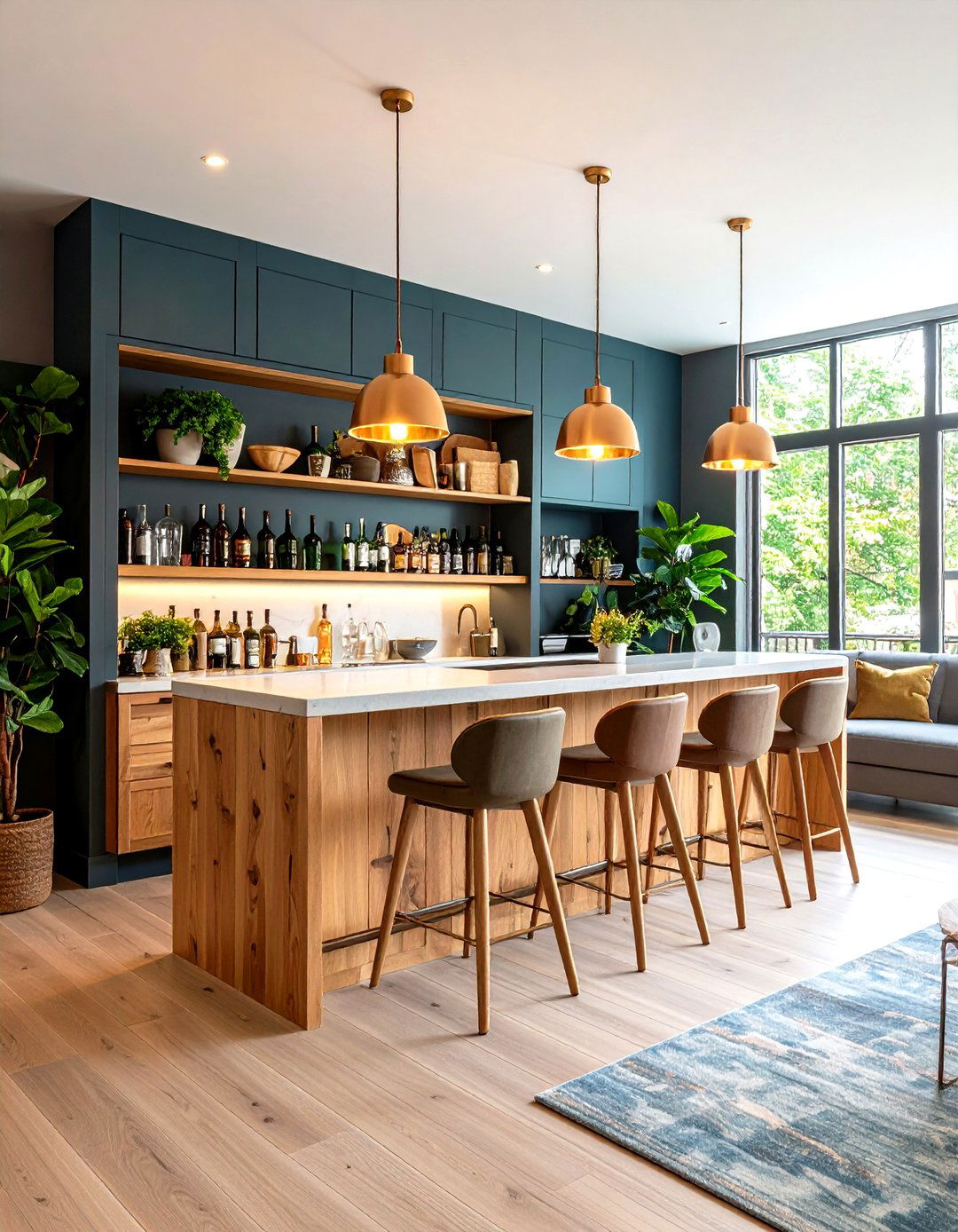 The Corner Nook Bar - 30 living room bar ideas