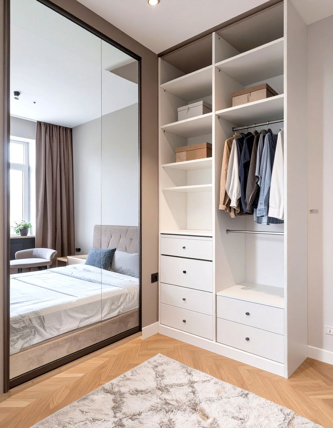 The Corner Nook Closet - 30 open closet ideas