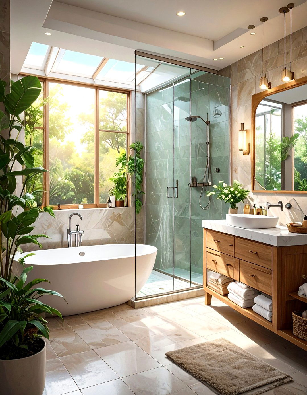 The Corner Shower and Tub Layout - 30 master bathroom layout ideas