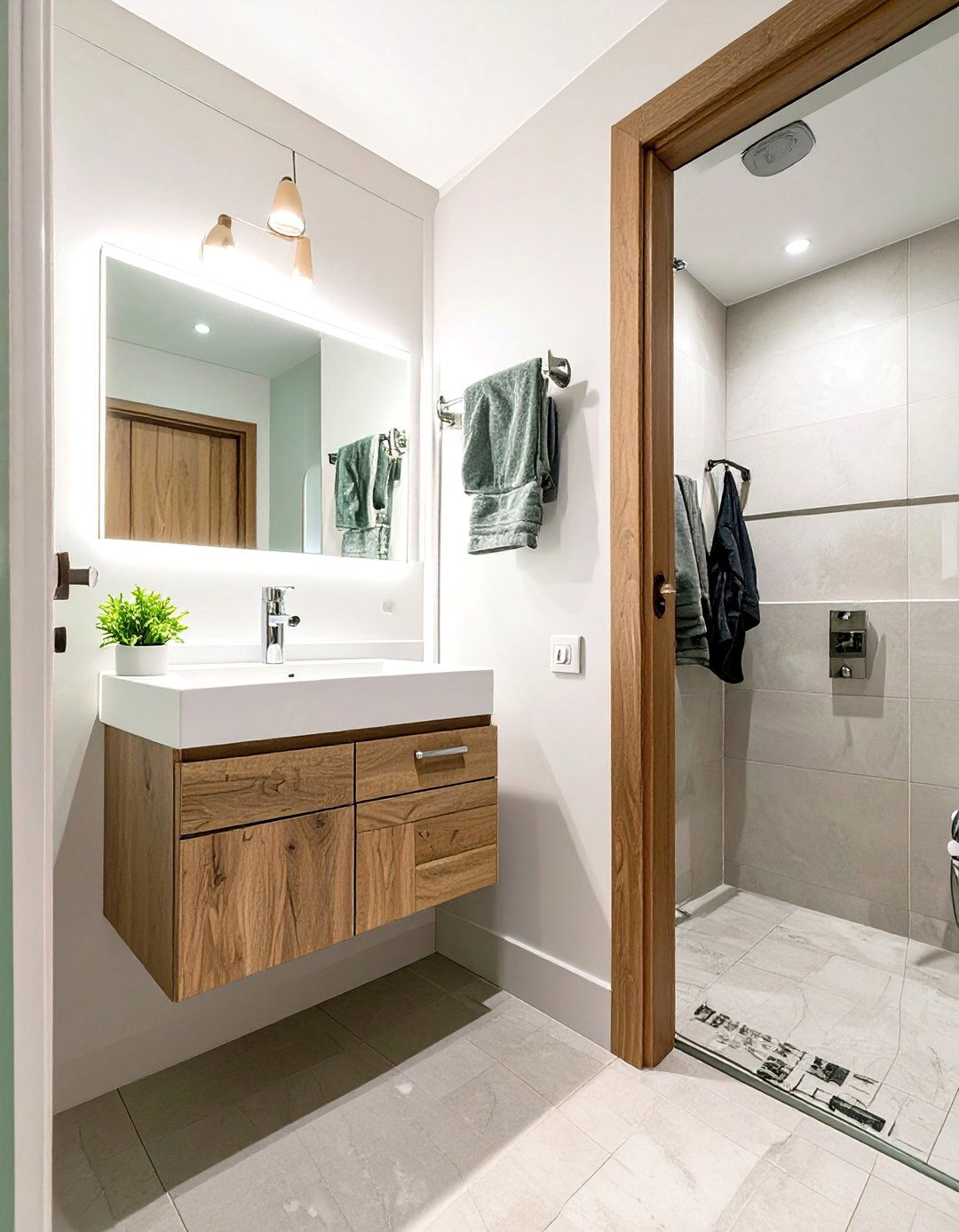 The Corner Sink Layout - 30 small bathroom layout ideas