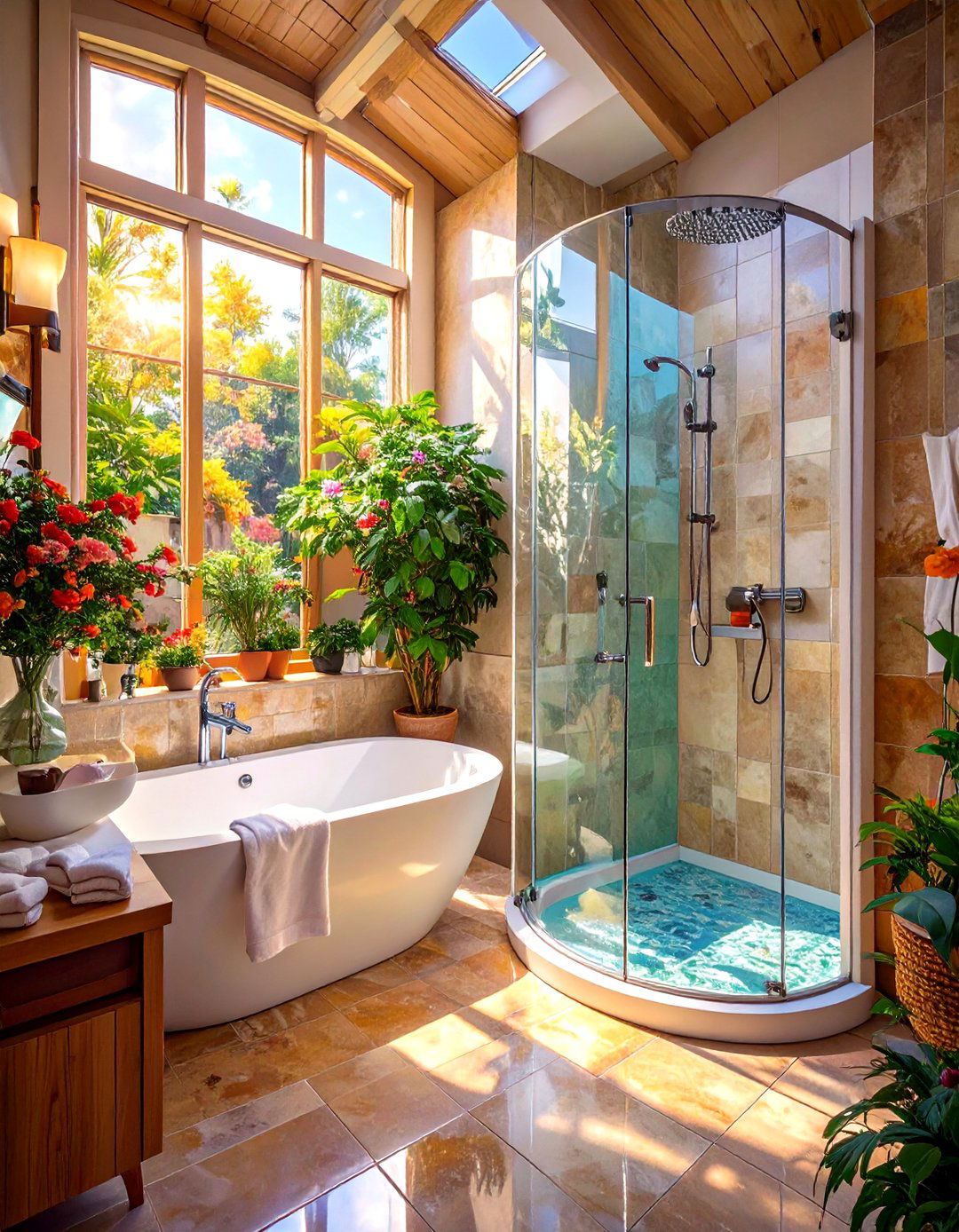 The Corner Tub Layout - 30 bathtub shower combo ideas for small bathrooms