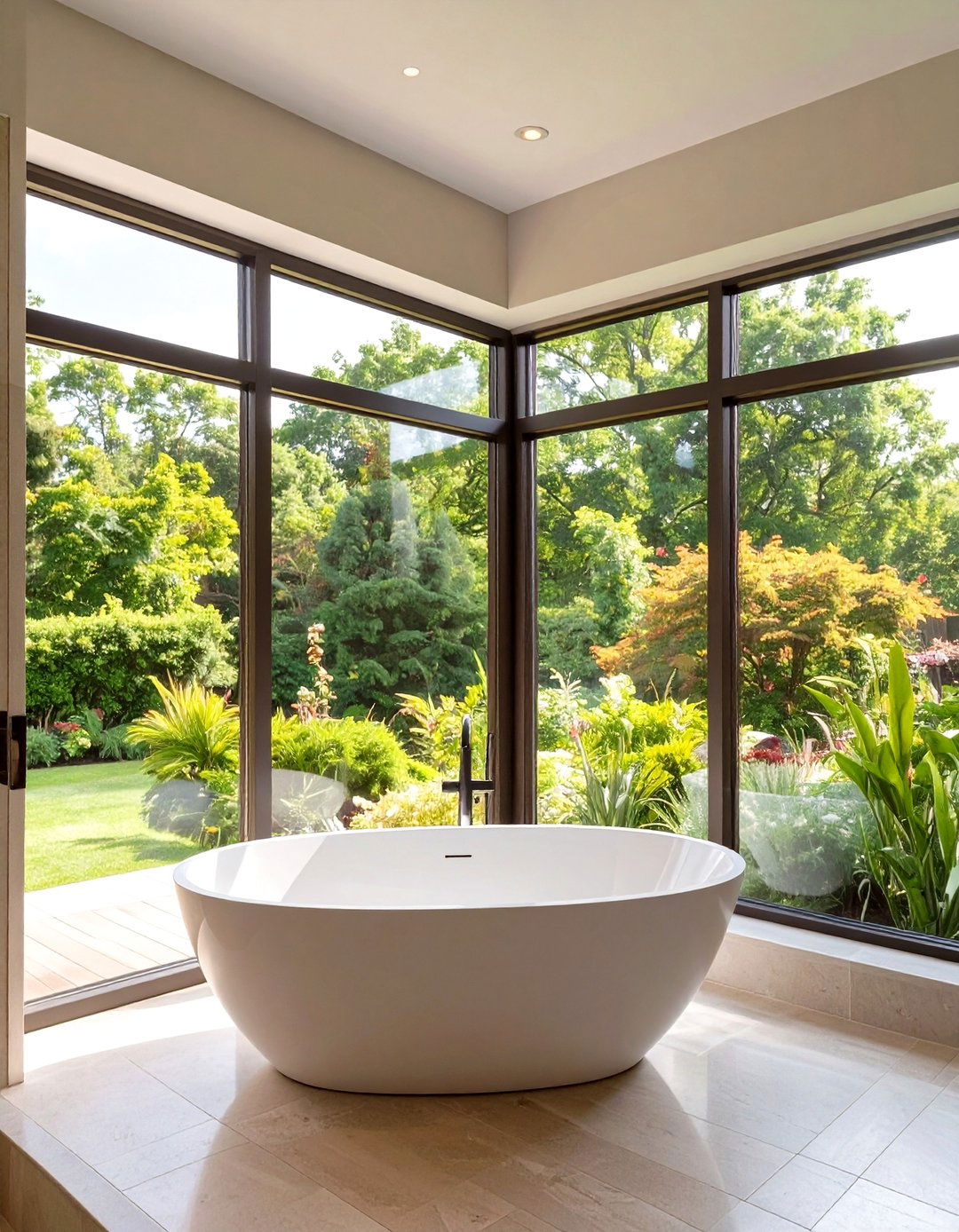 The Corner Window Configuration - 30 bathroom window ideas
