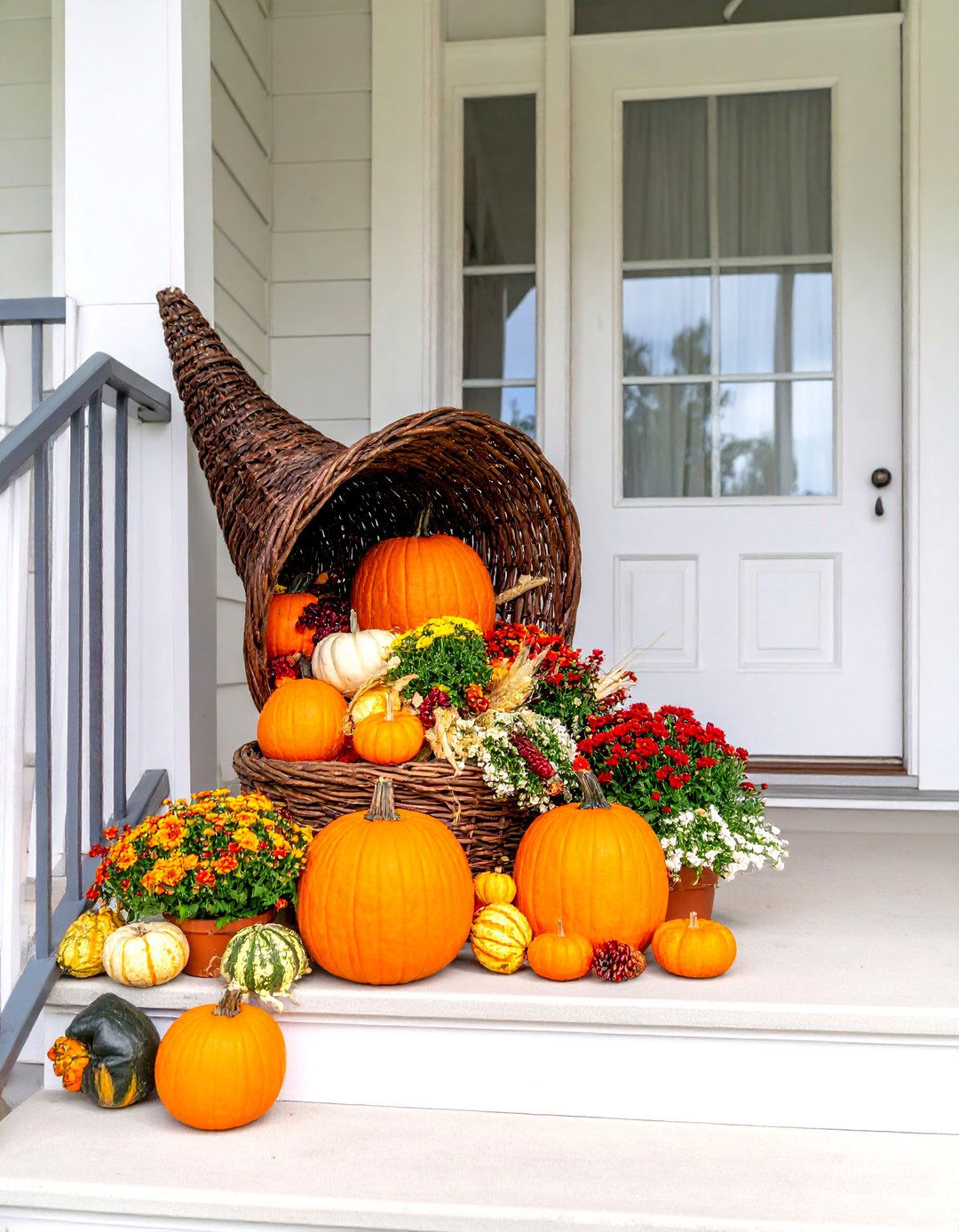 The Cornucopia Welcome Front Porch - 30 fall front porch ideas