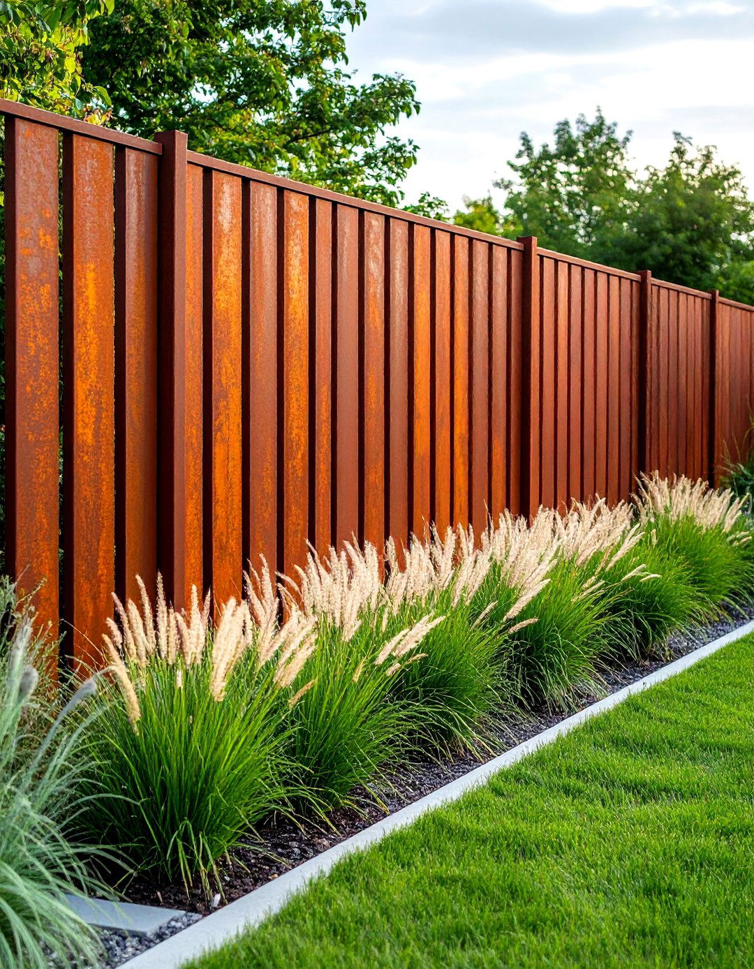 The Corten Steel Fence - 30 fence ideas for backyard