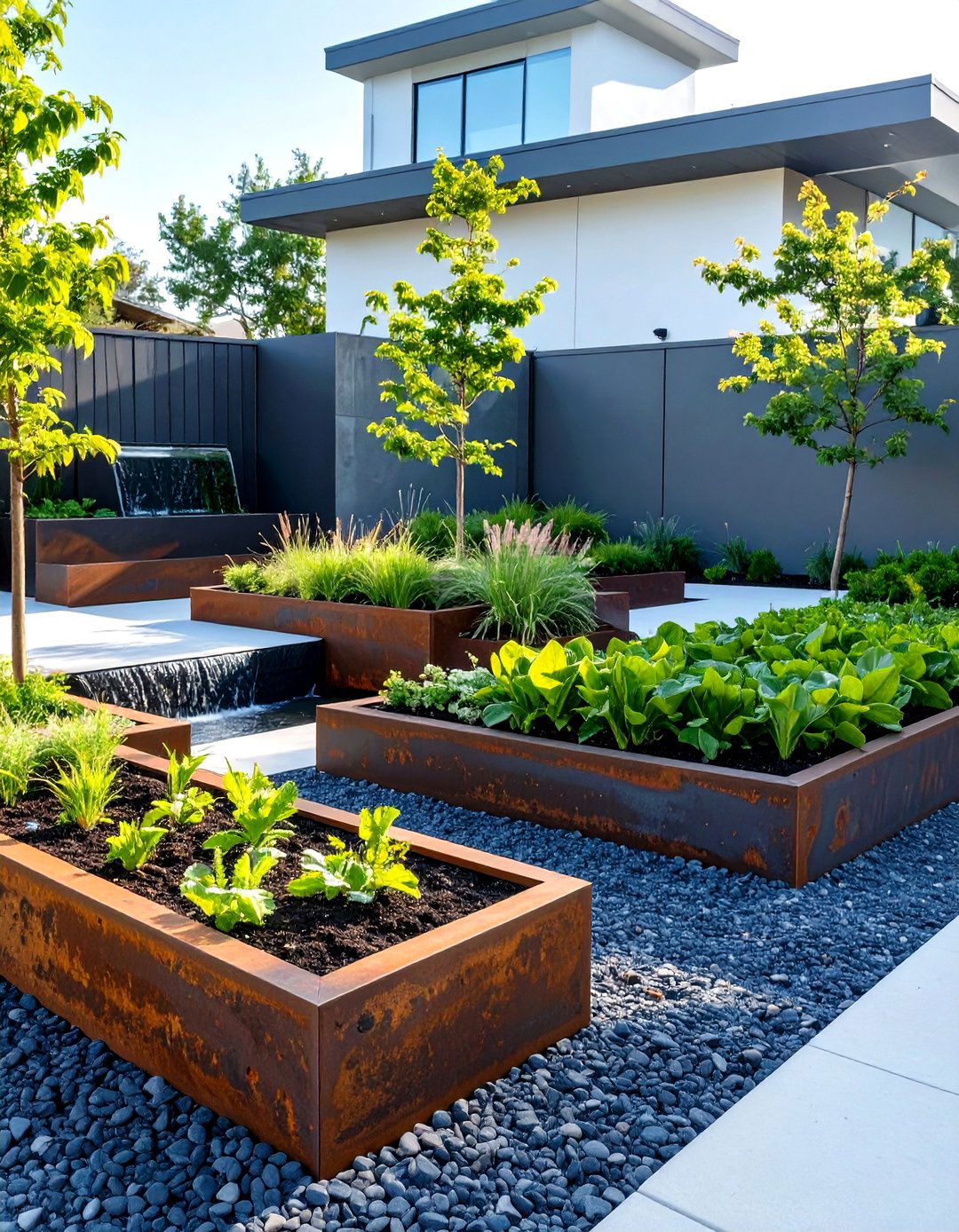 The Corten Steel Garden Design - 30 modern small garden ideas