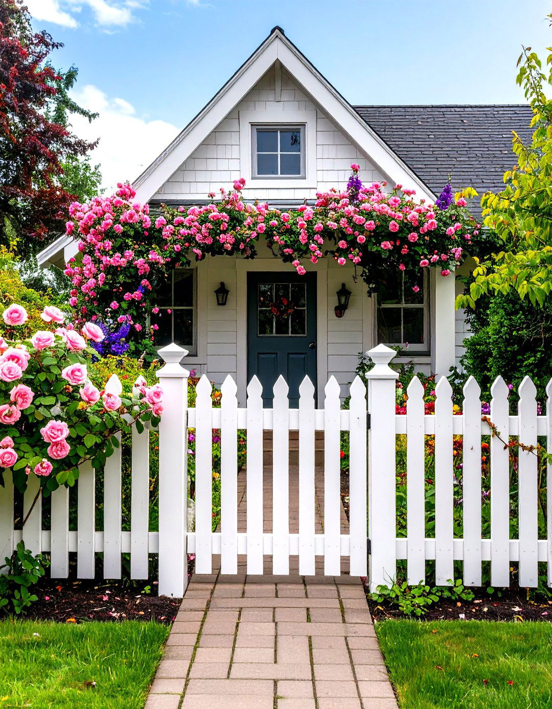The Cottage Garden with a Picket Fence - 30 landscaping ideas for front yards