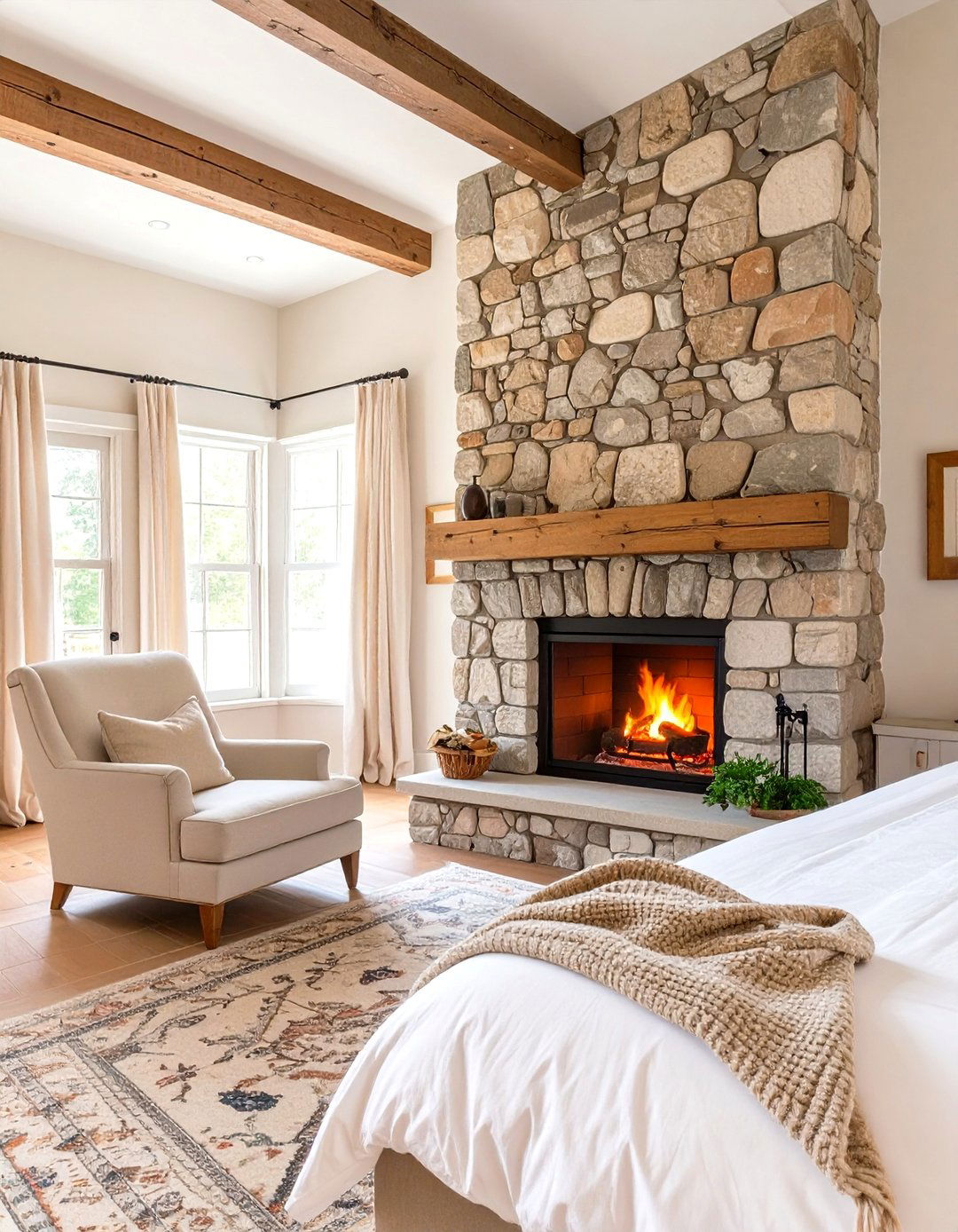 The Country Bedroom with a Fireplace - 30 country bedroom ideas