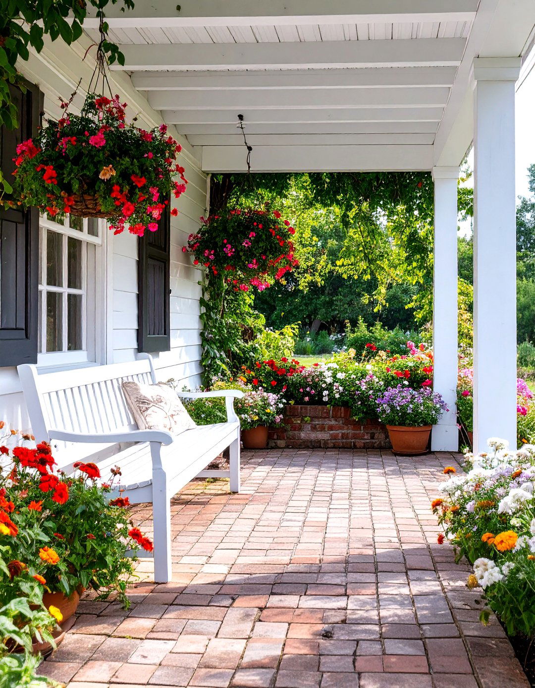 The Country Cottage Garden Porch - 30 attached covered patio ideas